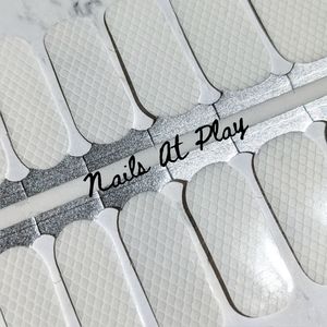 5 for $15 Nail Wraps- White Fishnets (transparent)